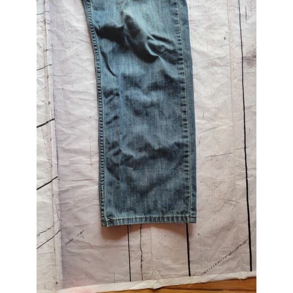 Mens Levi’s 514 Cotton Slim Straight Medium Dark Wash Blue Jeans Size 36x32 - Picture 2 of 10